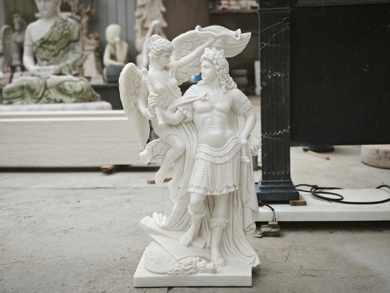 life size Alexander the Great with Nike Statue