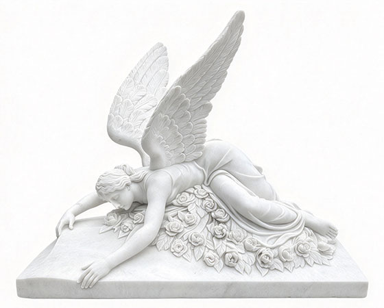 life size mourning angel sculpture