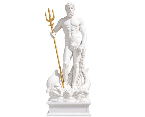 marble Neptune god of the sea statue