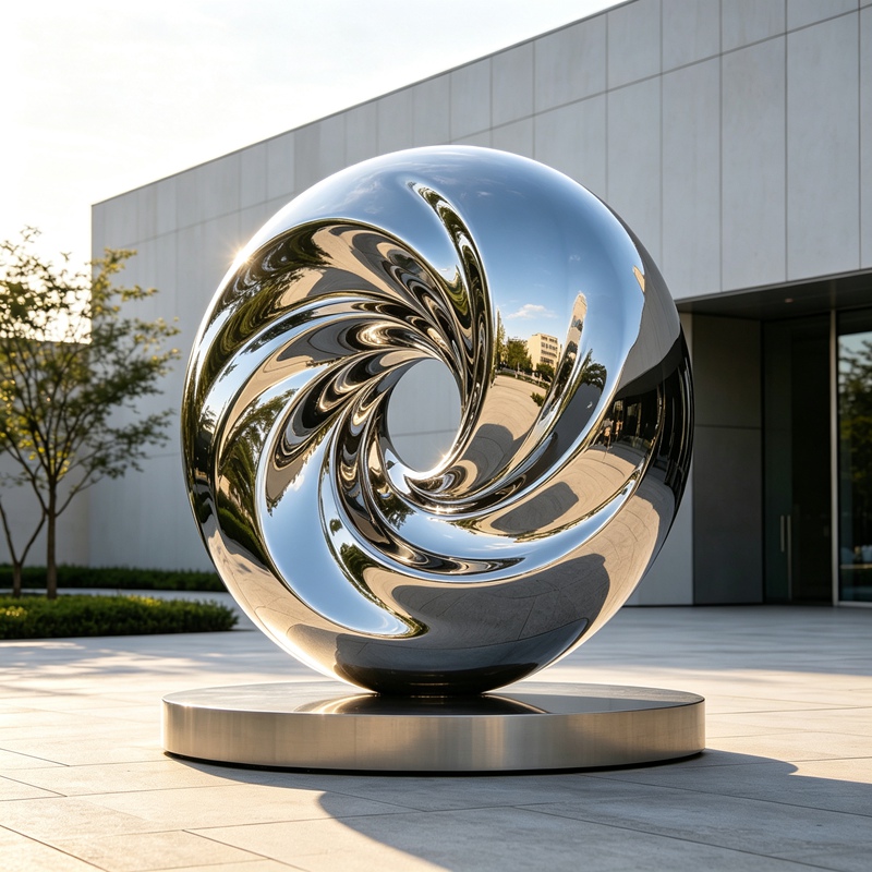 metal vortex sculpture