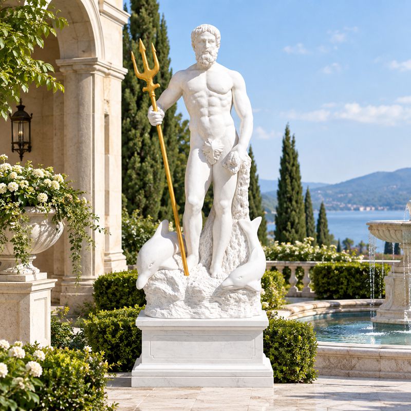 Neptune god of the sea statue