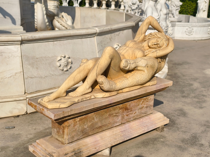 Sleeping Ariadne on the Hand of Hypnos marble statue