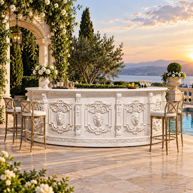 white marble Bar counter