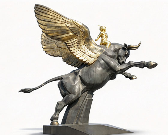 winged bull statue