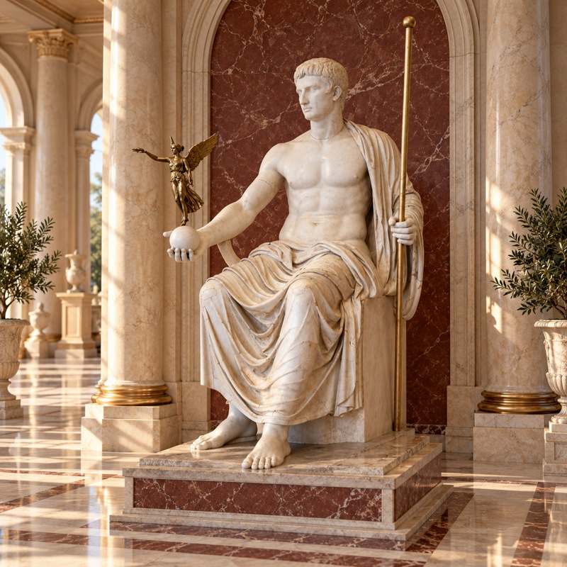 Augustus as Jupiter sculpture