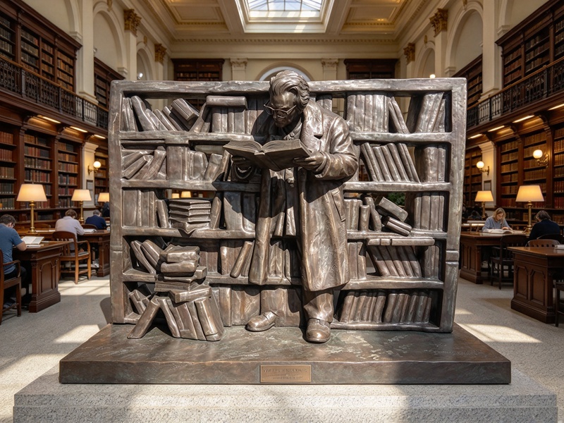 Book-Themed Sculpture