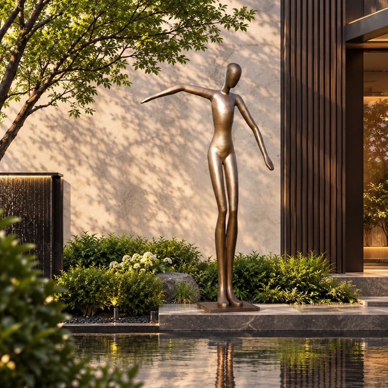 bronze dance of life statue