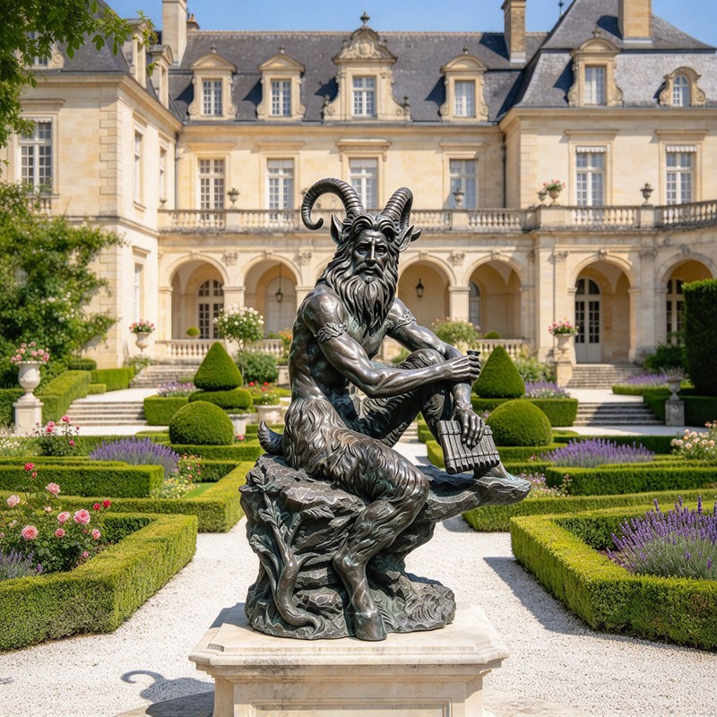 bronze pan statue for manor