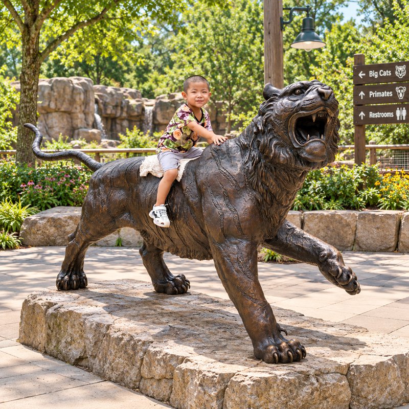 bronze tiger statue for zoo