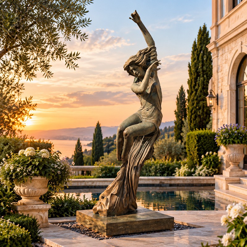 dancing woman statue