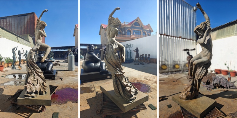 different view of dancing woman statue