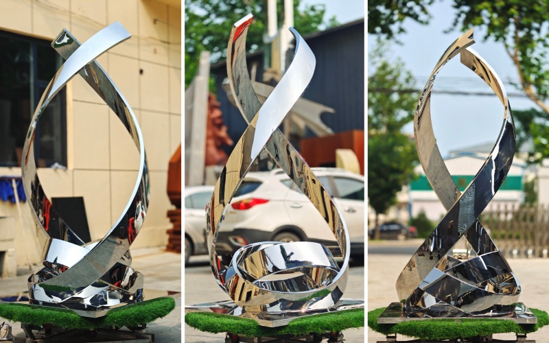 different view of twisting sculpture