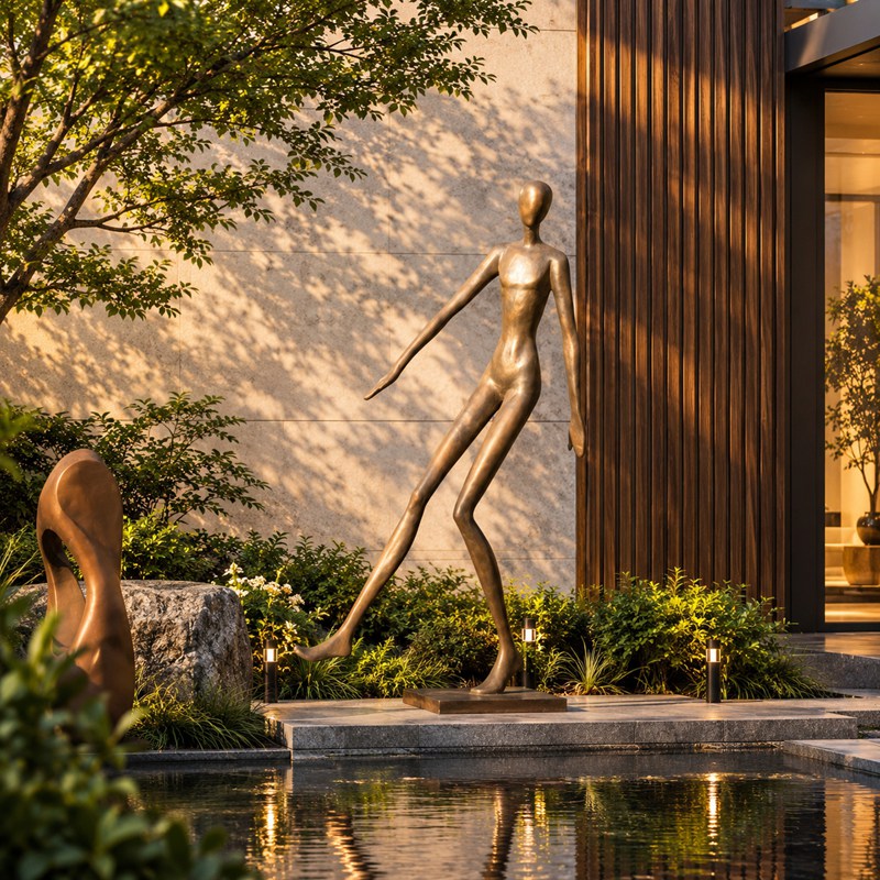 golden dance of life statue
