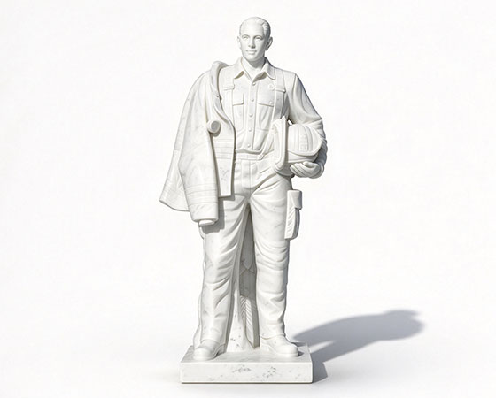 life size firefighter statue for outdoor