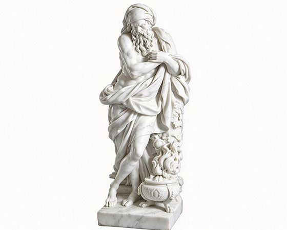 marble L Hiver sculpture