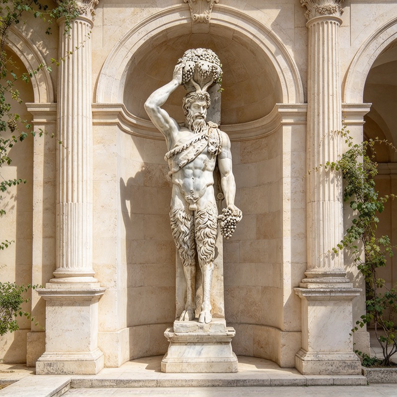 marble pan statue