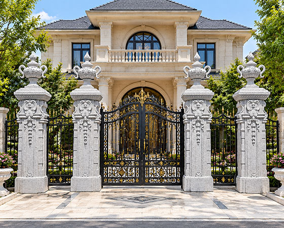 marble stone gateposts