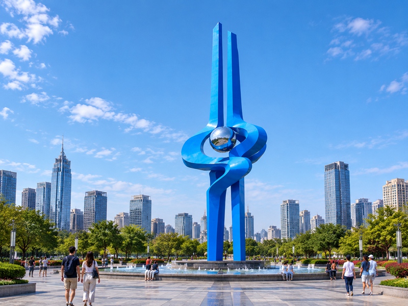 outdoor large spring sculpture