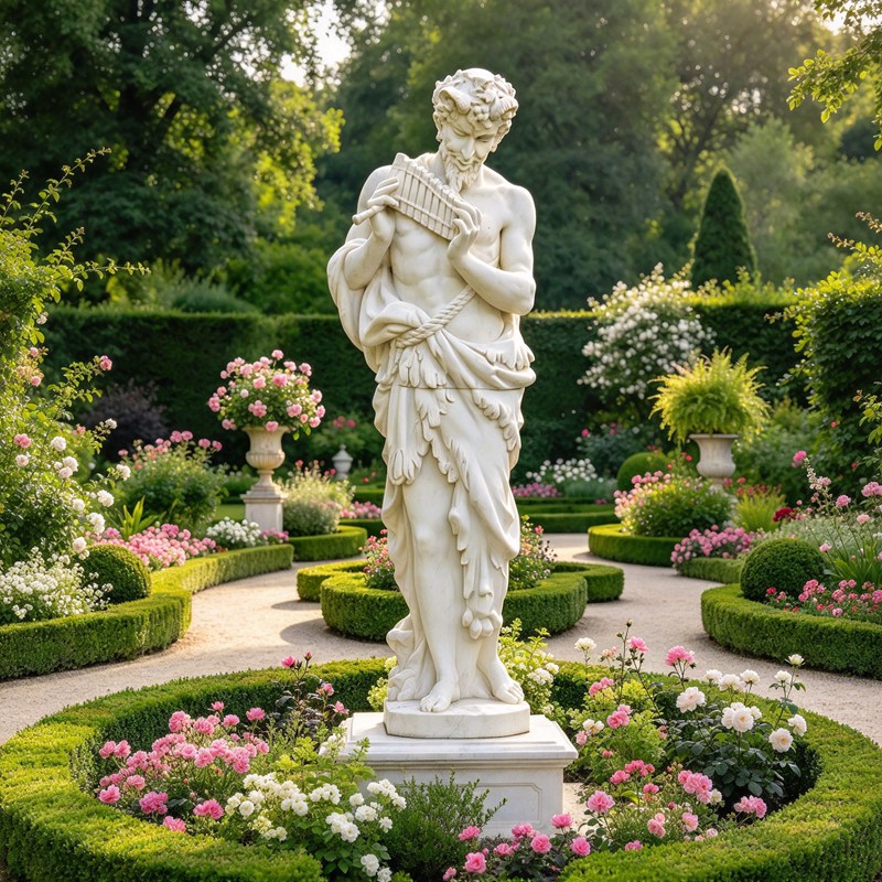 marble pan statue