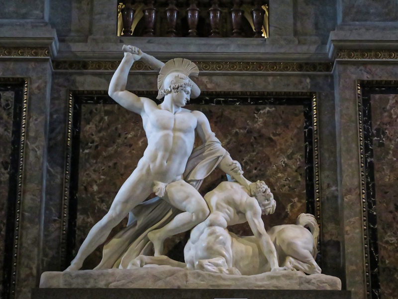 Theseus Slaying the Centaur Bianor sculpture