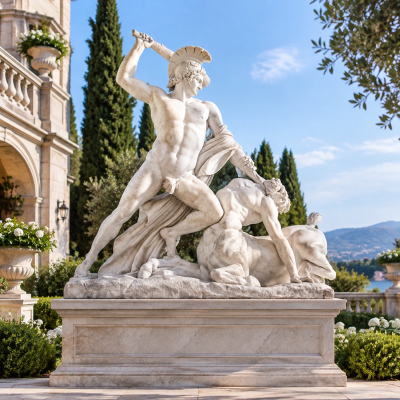 Theseus Slaying the Centaur Bianor sculpture